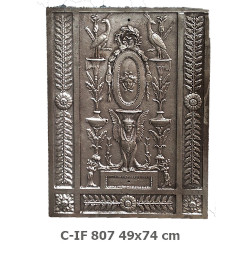 Plaque décorée de cheminée